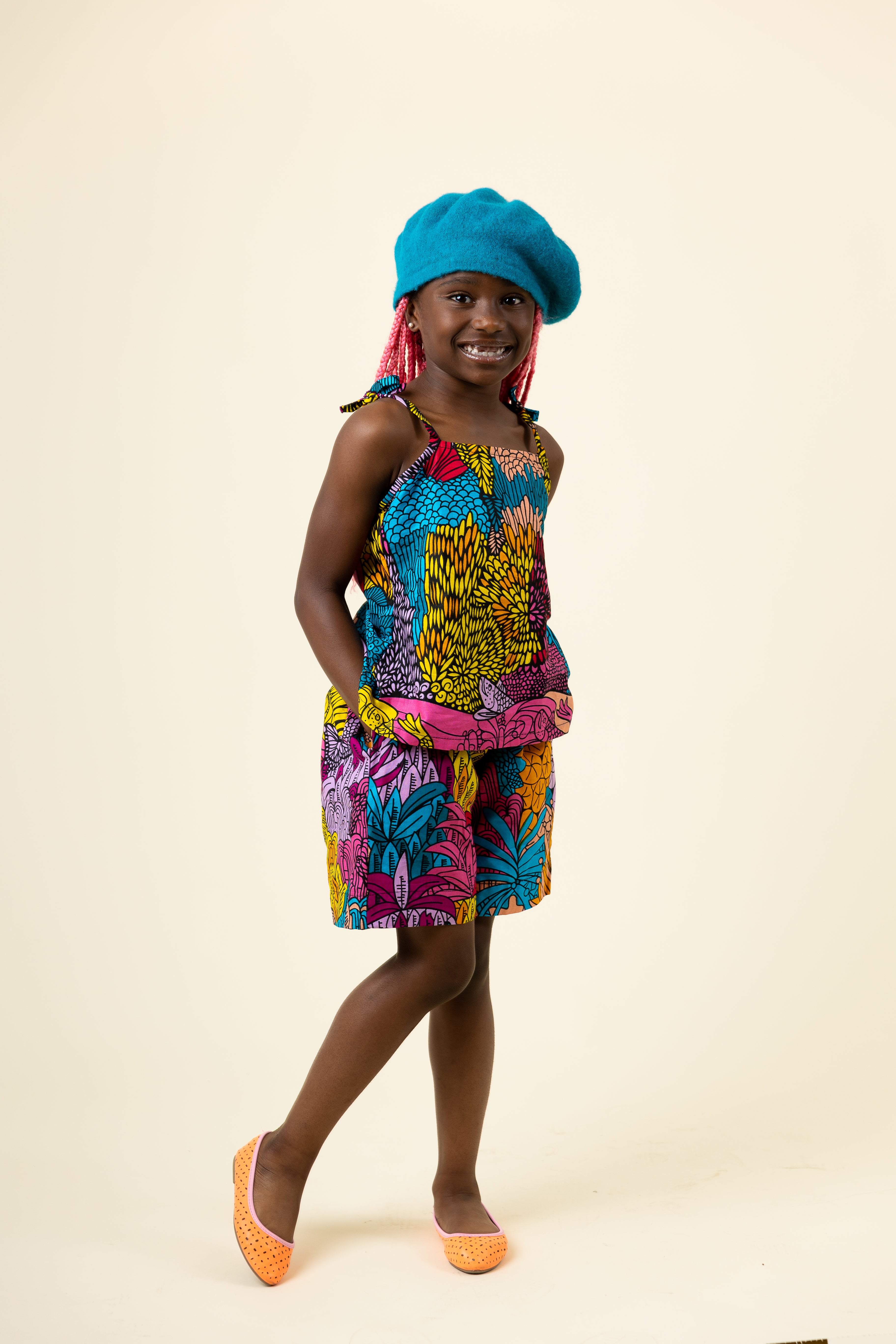 Akomah shorts & top set (little girls)