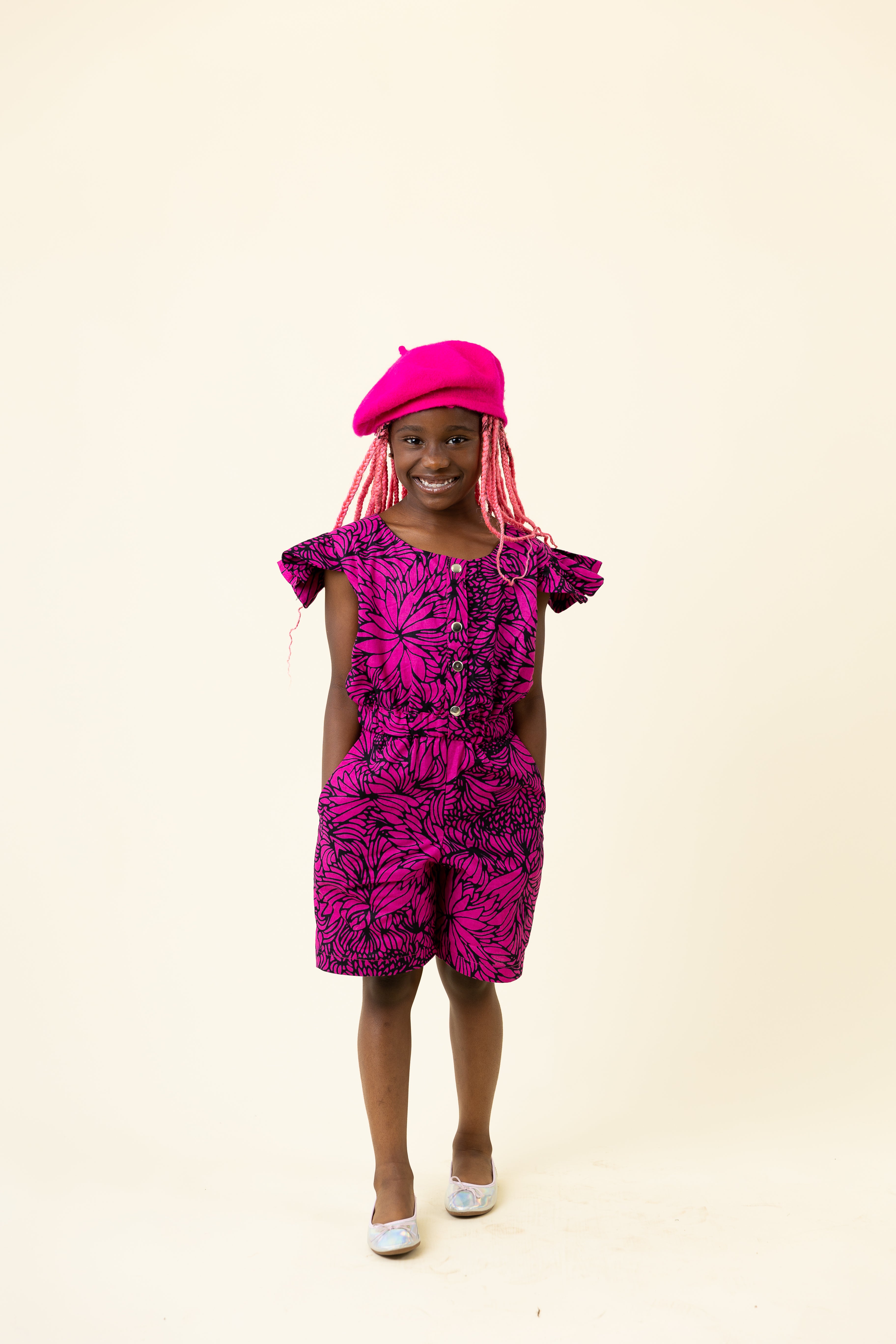 Nema Romper Pink (little girls)